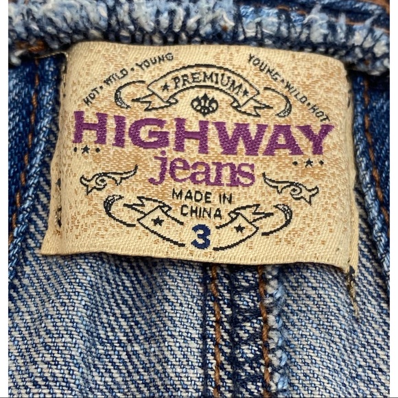 Highway Jeans Destroyed Overall Shorts - Picture 6 of 6